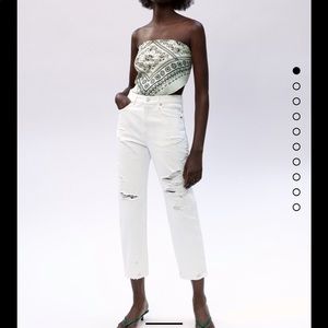 ZAR EXTREMELY RARE white mom jeans